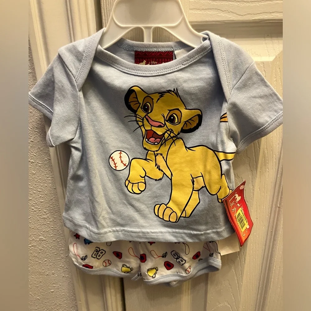 Y2K Lion King Simba 3/6 month Baby Set NWT